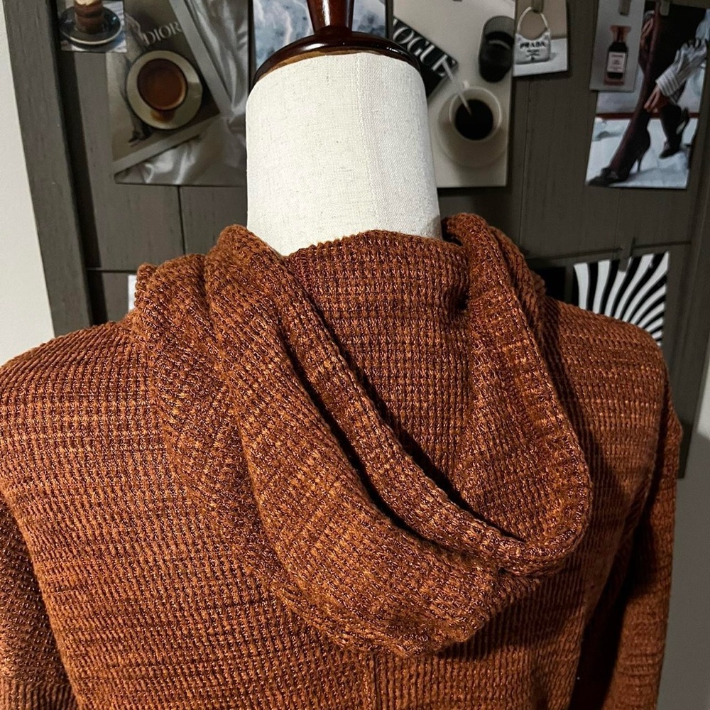 Rust Knit Hoodie - Picture 2 of 2